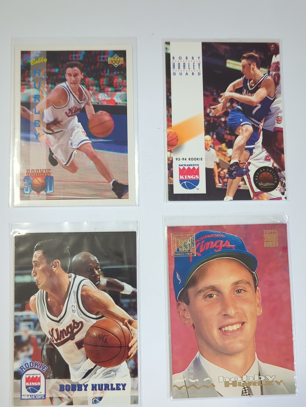 Sacramento Kings Bobby Hurley Basketball Card Set - Blue/White